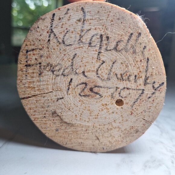 Kachina Doll Kokopelli Freda Charly 125707 Vintage Native Art Feather Fur Music - Picture 7 of 12